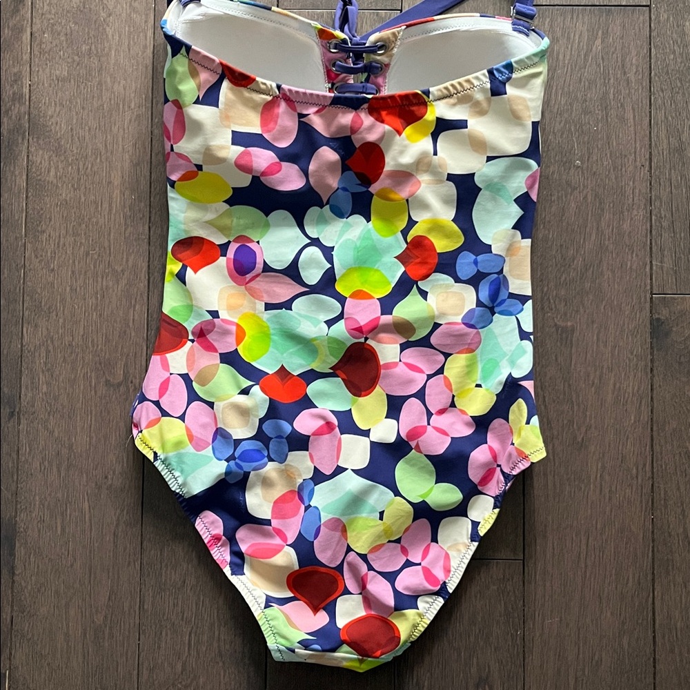 SHAN rainbow abstract one piece swimsuit, size 10 *as is - Picture 7 of 9